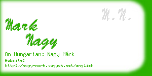 mark nagy business card